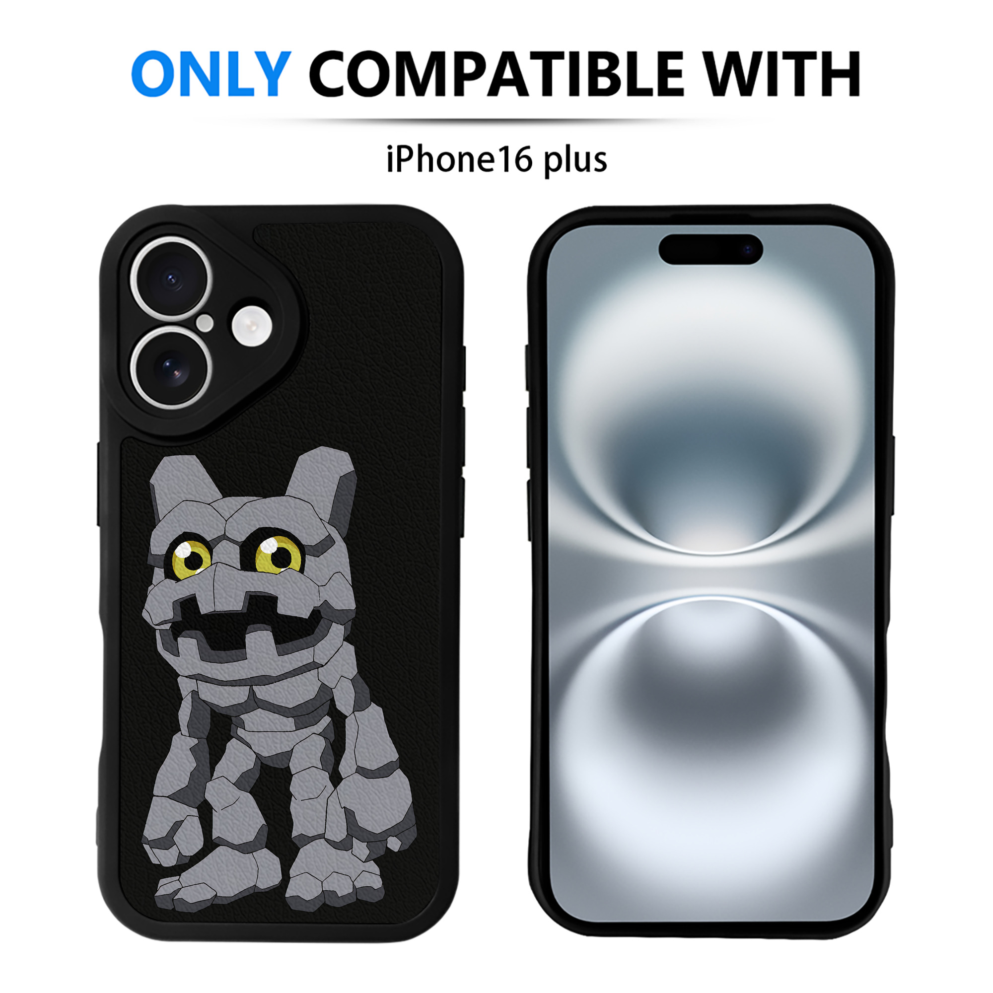 （画像用） Digimon デジタルモンスター/デジモン 【iPhone 16シリーズ対応】シリコンスマホケース（レザー調） 材質：シリコン